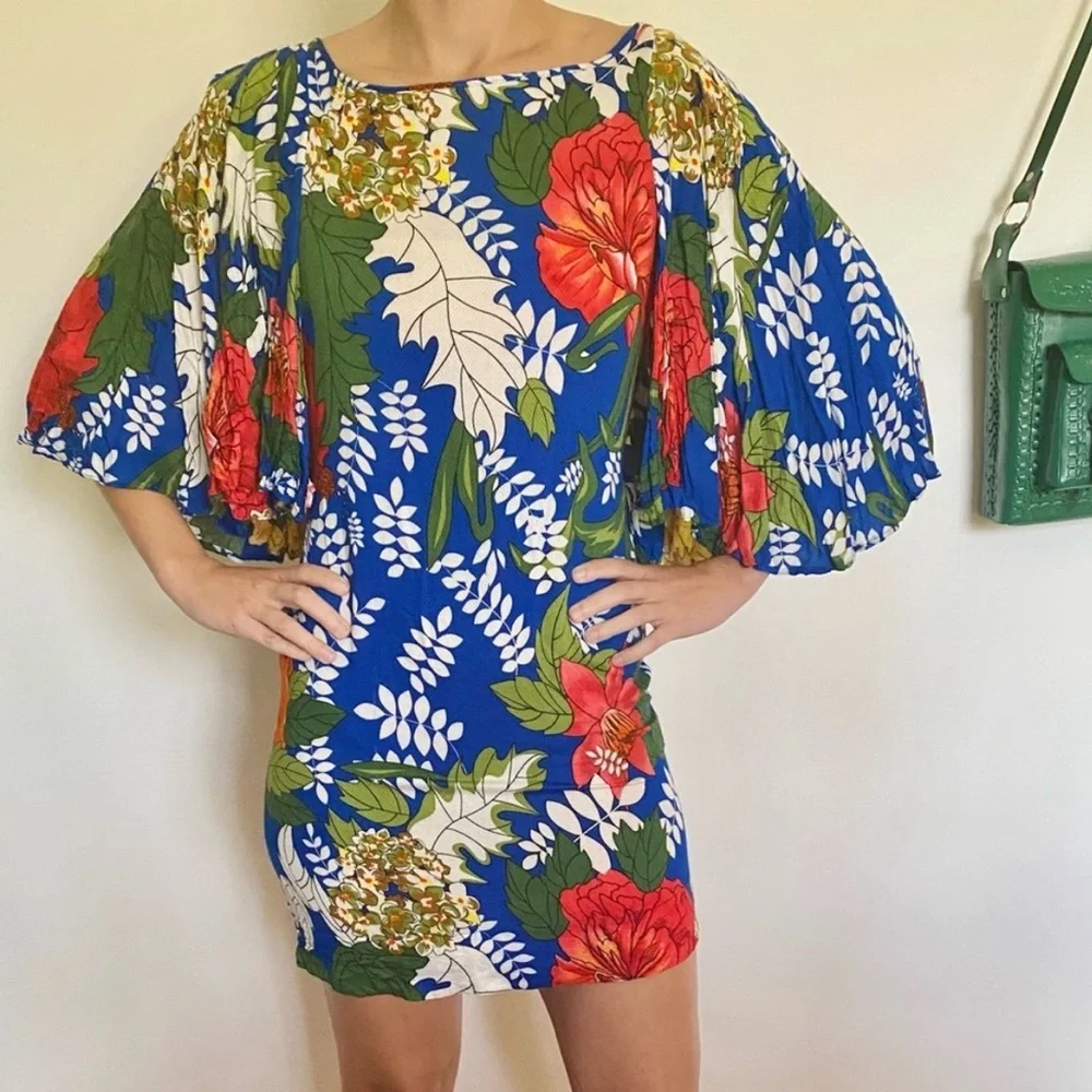 Farm Rio Open Back Mini Dress - Picture 1 of 3